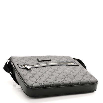 Gucci Guccissima Signature Small Messenger Bag Black 4 of 10