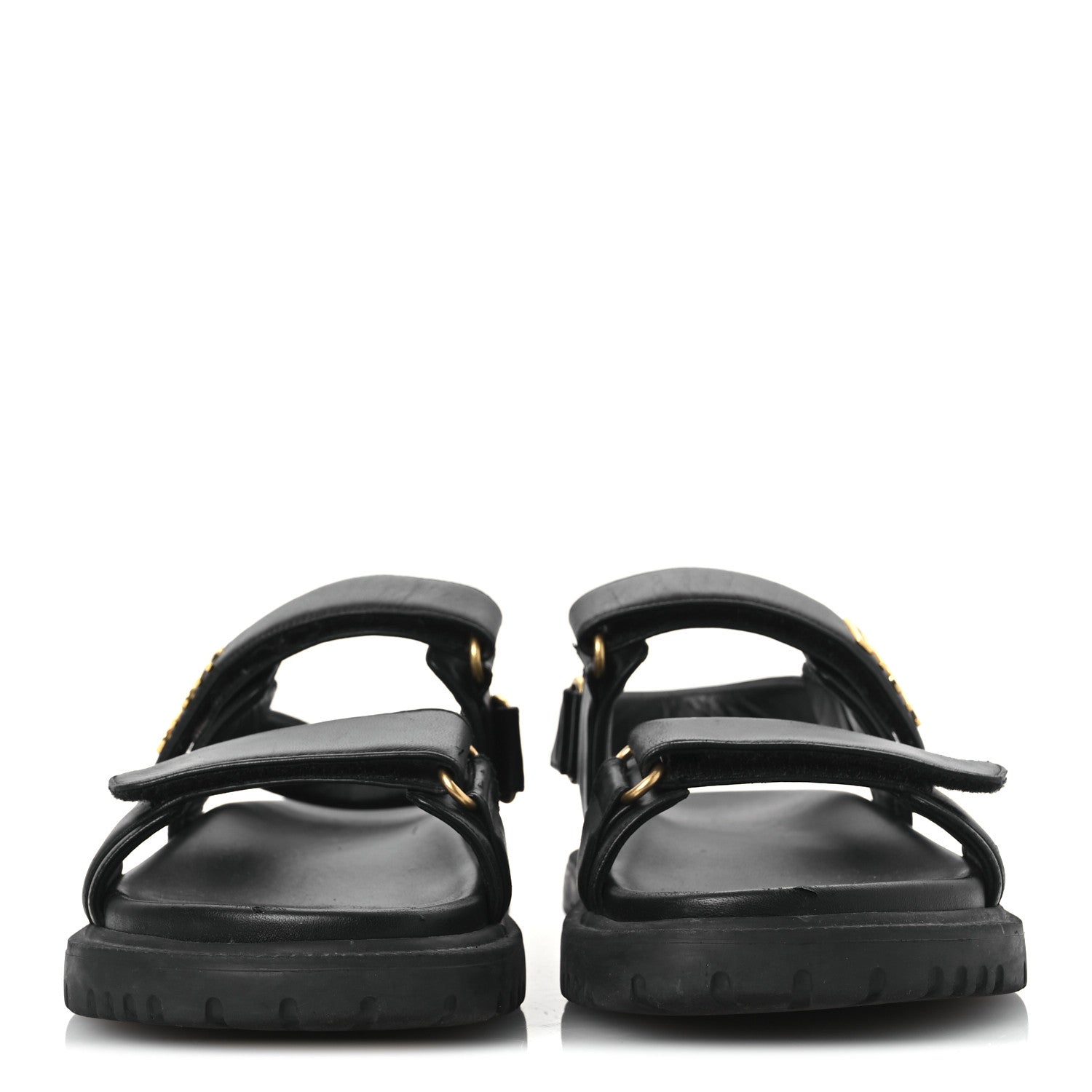 Christian Dior Lambskin Dioract 10mm Sandals 39 Black 3 of 15
