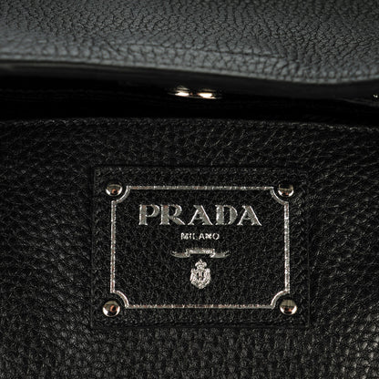 Prada Vitello Daino Tote Nero Black 7 of 10
