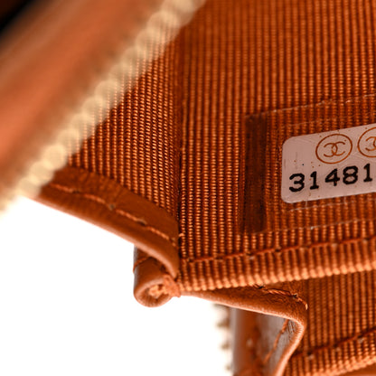 Chanel Caviar Quilted Zip Around Coin Purse Light Brown 7 of 8