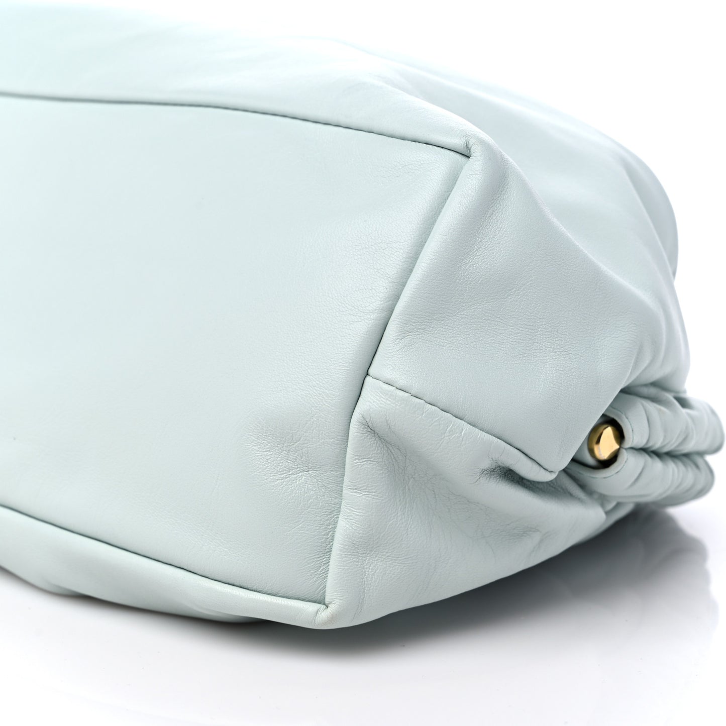 Lambskin Cloud Clutch Seafoam