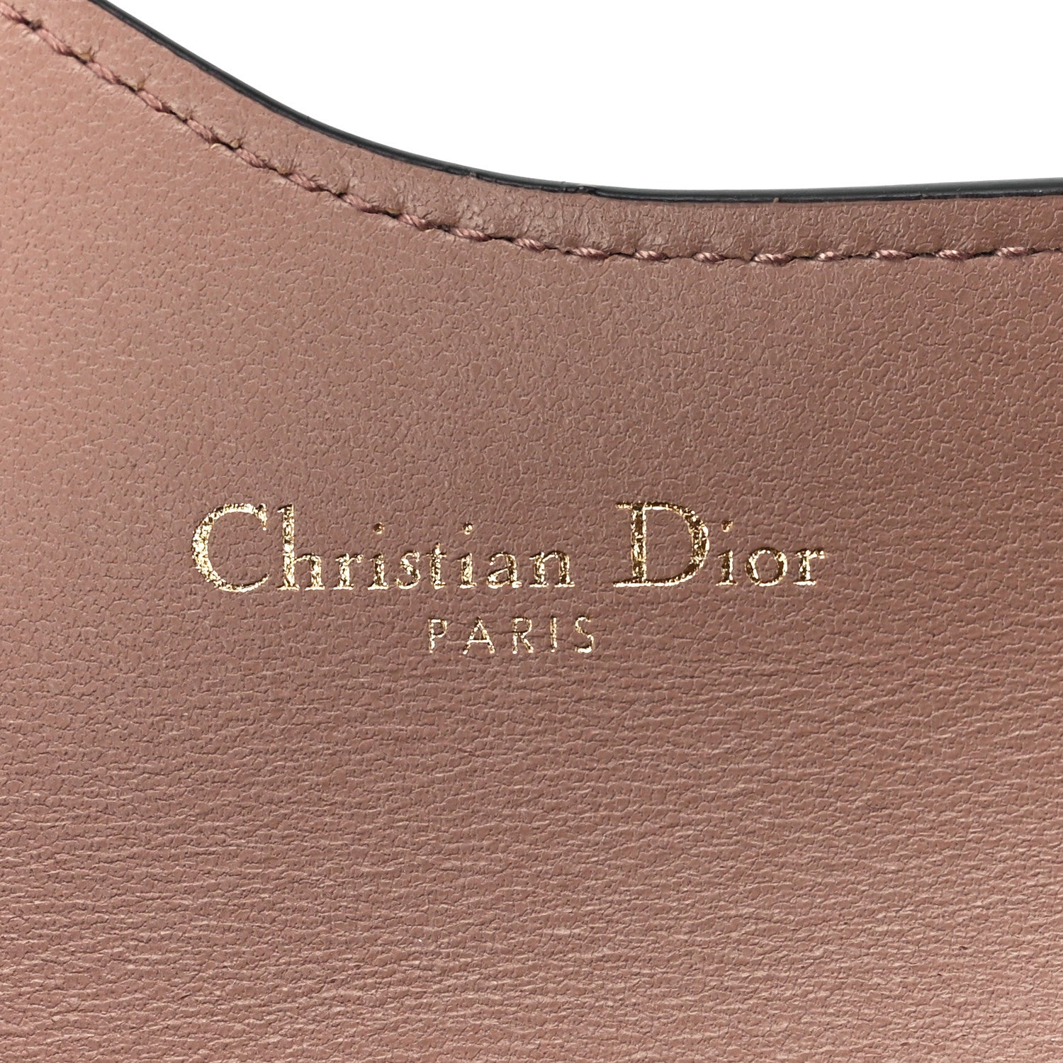 Christian Dior Grained Calfskin Saddle Card Holder Blush 6 of 12