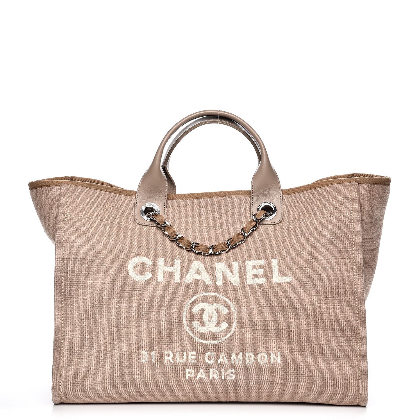 Canvas Large Deauville Tote Ecru