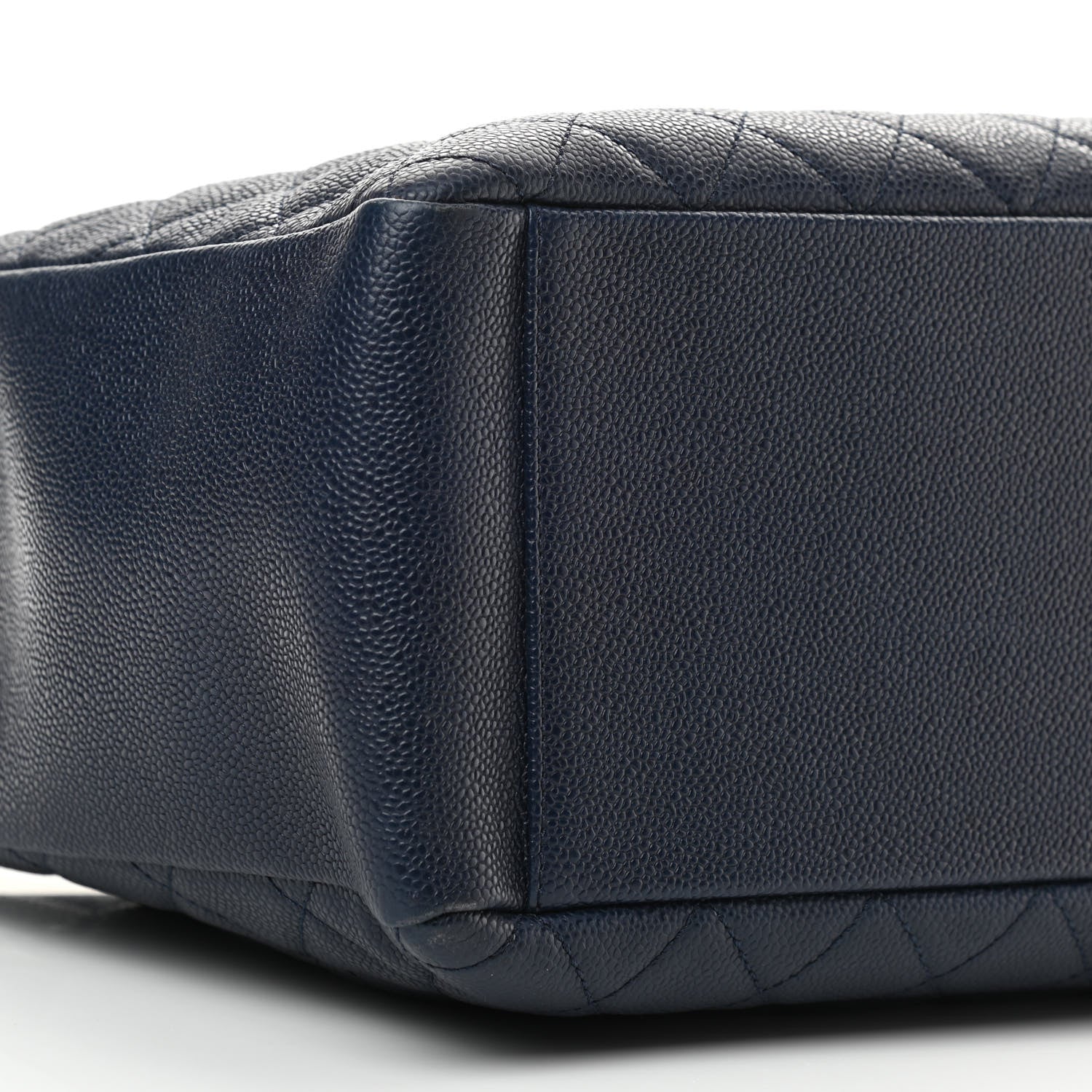 Chanel Caviar Quilted Grand Shopping Tote GST Dark Navy Blue 9 of 10
