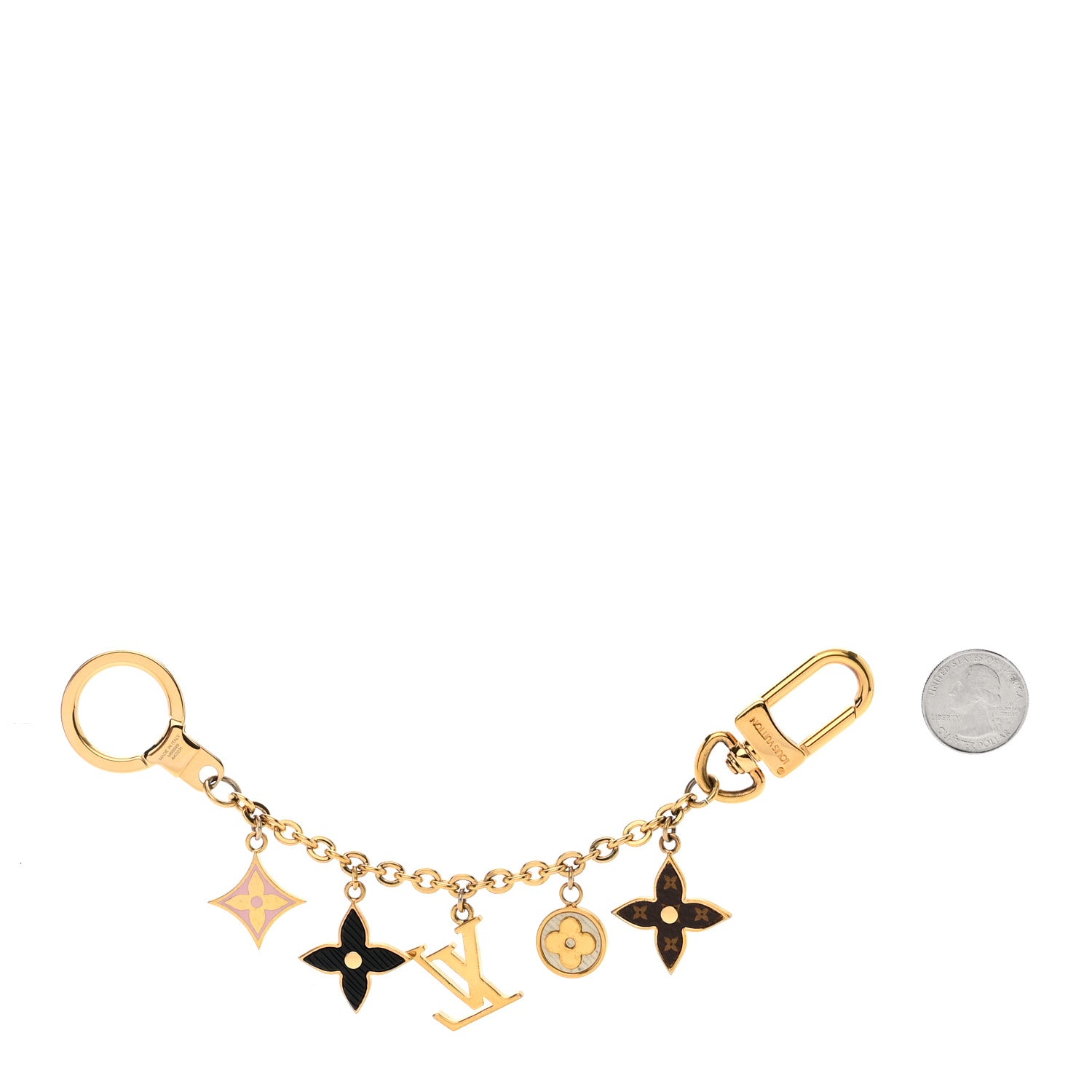 Louis Vuitton LOUIS VUITTON Monogram Spring Street Bag Charm Key Holder Gold 2 of 4