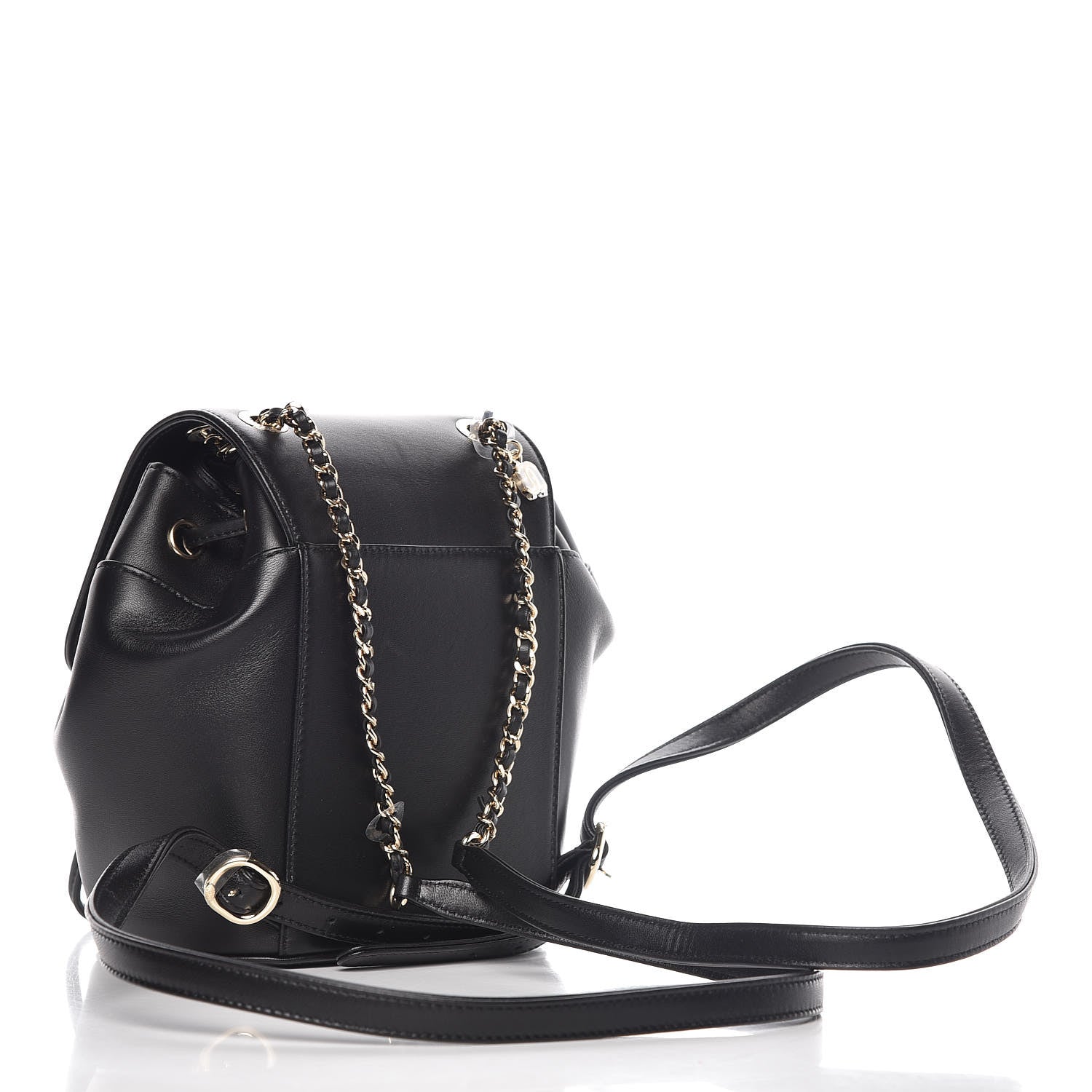 Chanel Lambskin CC Drawstring Backpack Black 3 of 9