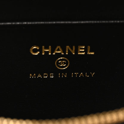 Chanel Lizard Embossed Calfskin Top Handle Slim Vanity With Chain Black 6 of 10