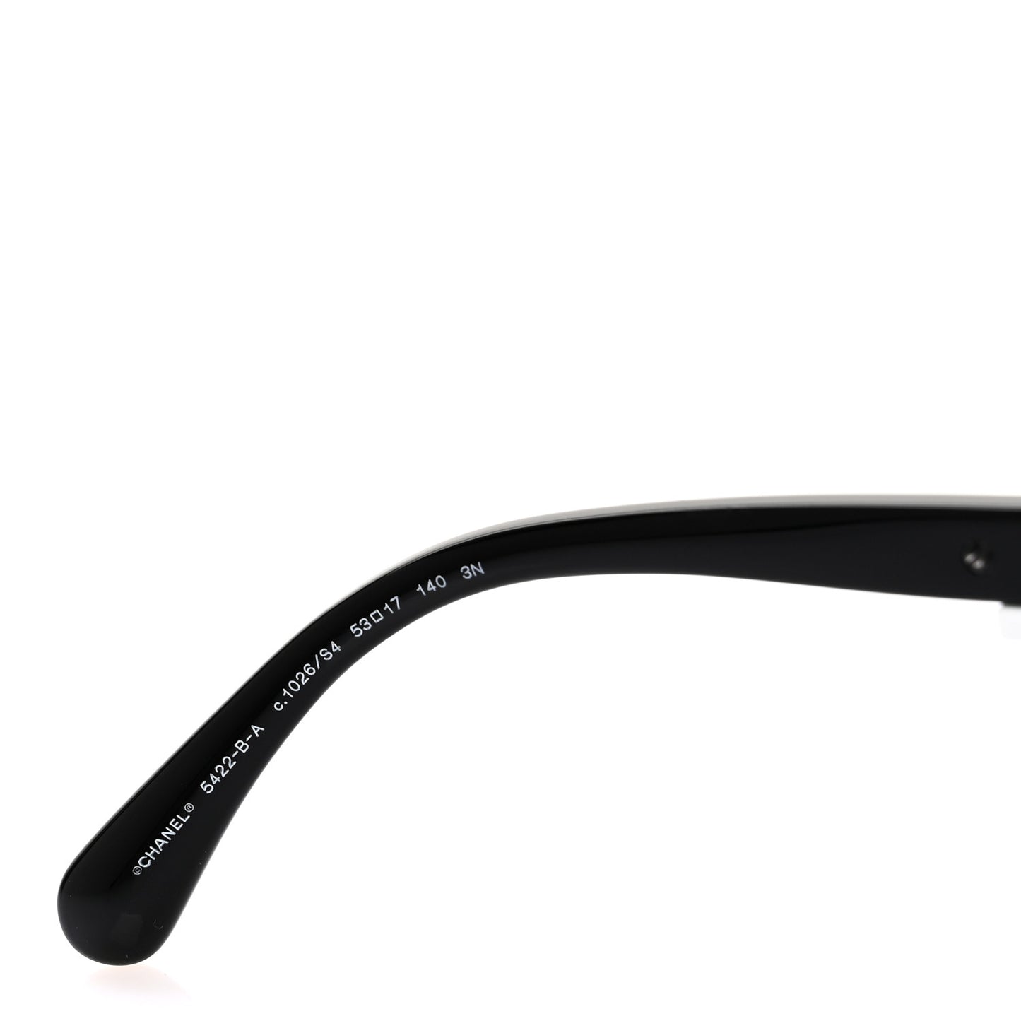 Acetate Strass Square Sunglasses 5422-B-A Black White