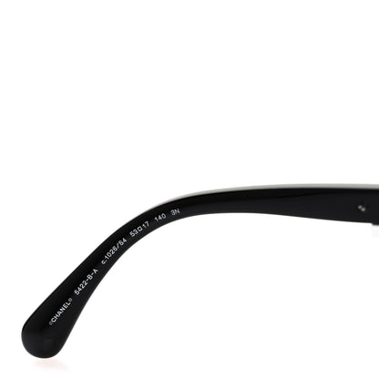 Chanel Acetate Strass Square Sunglasses 5422-B-A Black White 6 of 7