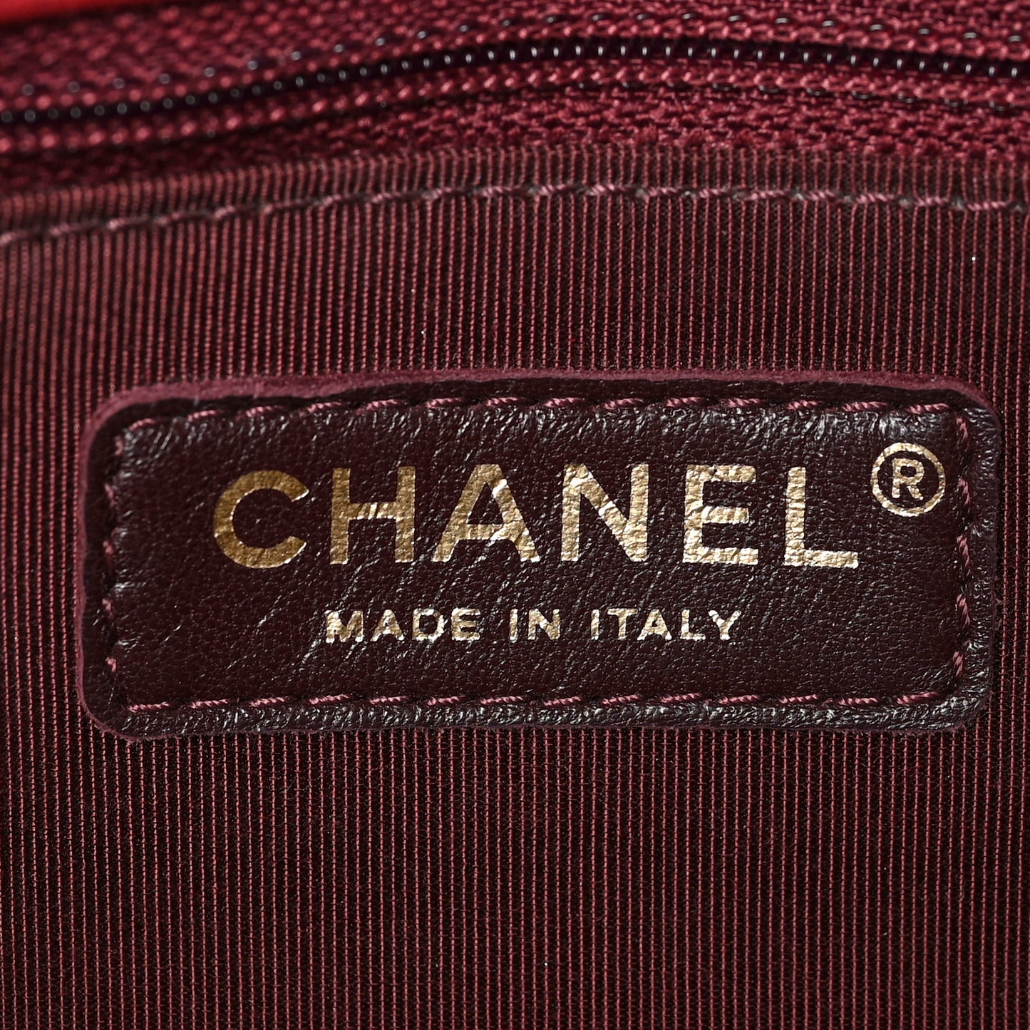 Iridescent Calfskin Medium Happy Stitch Flap Red