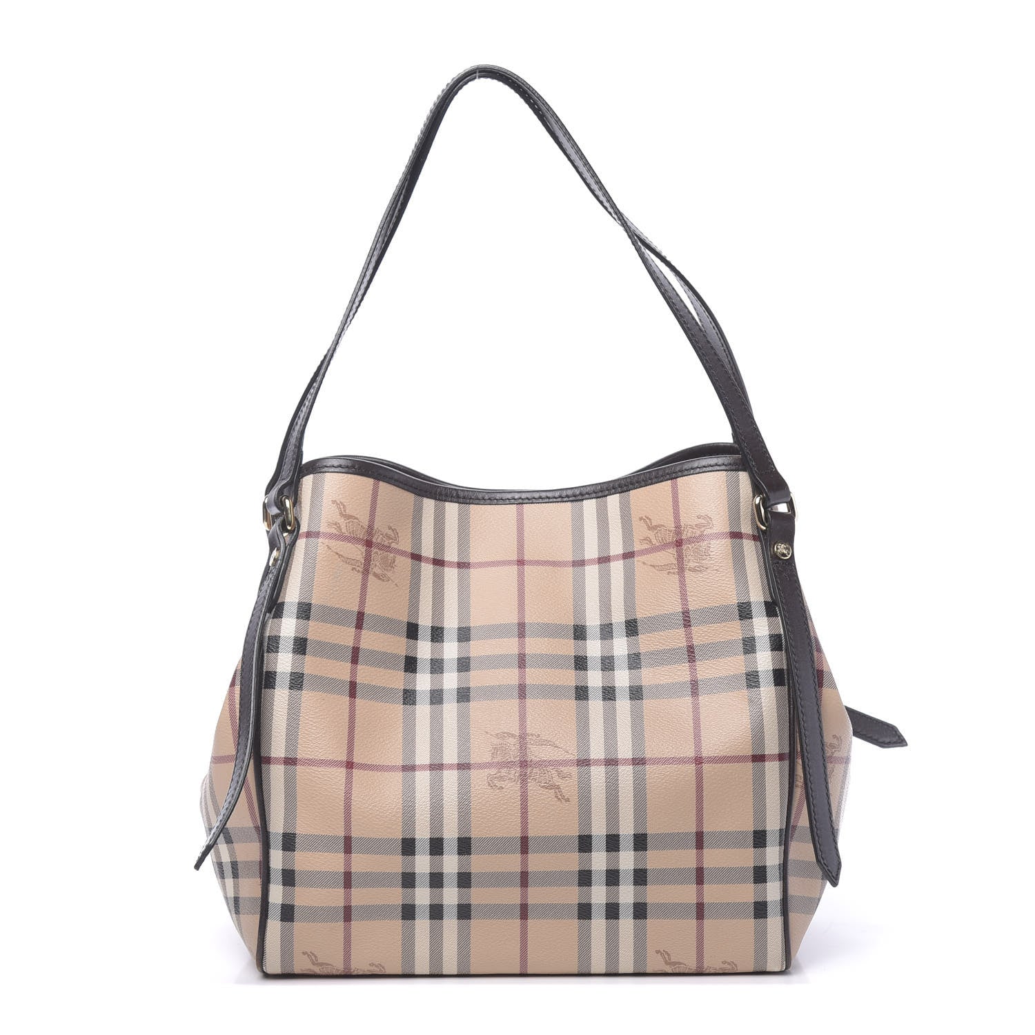 Burberry Haymarket Check Small Canterbury Tote Chocolate 1 of 12