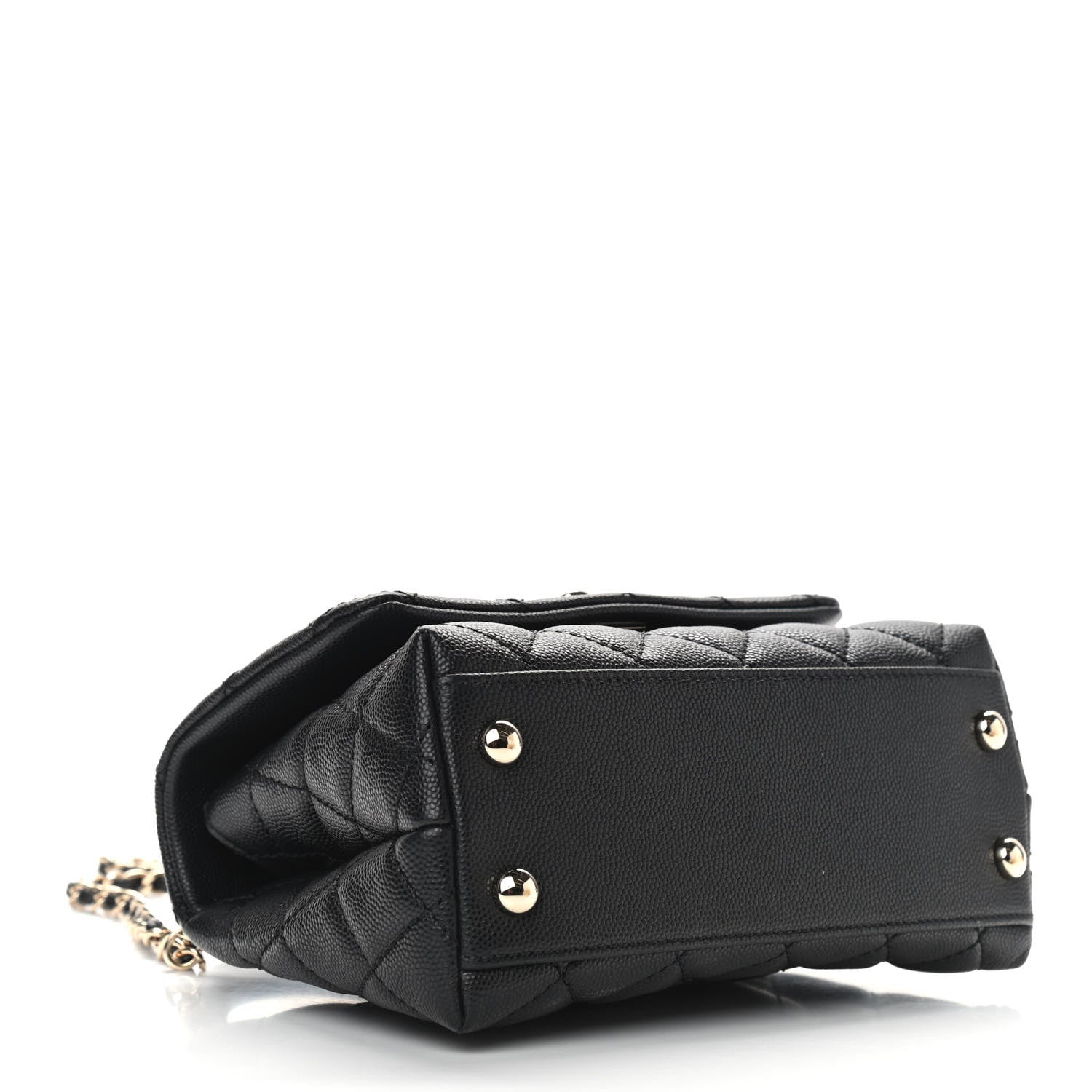 Chanel Caviar Quilted Extra Mini Coco Handle Flap Black 4 of 9