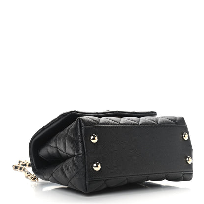 Chanel Caviar Quilted Extra Mini Coco Handle Flap Black 4 of 9