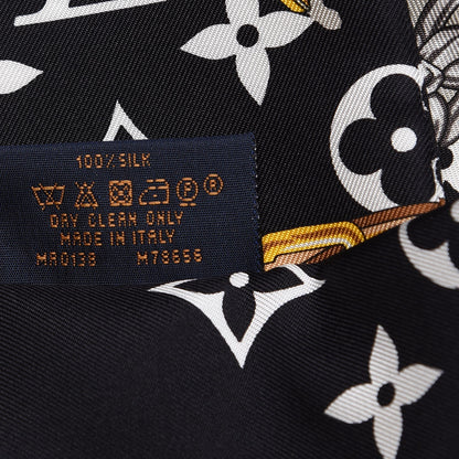 Louis Vuitton Silk Monogram Confidential Bandeau Black 5 of 5