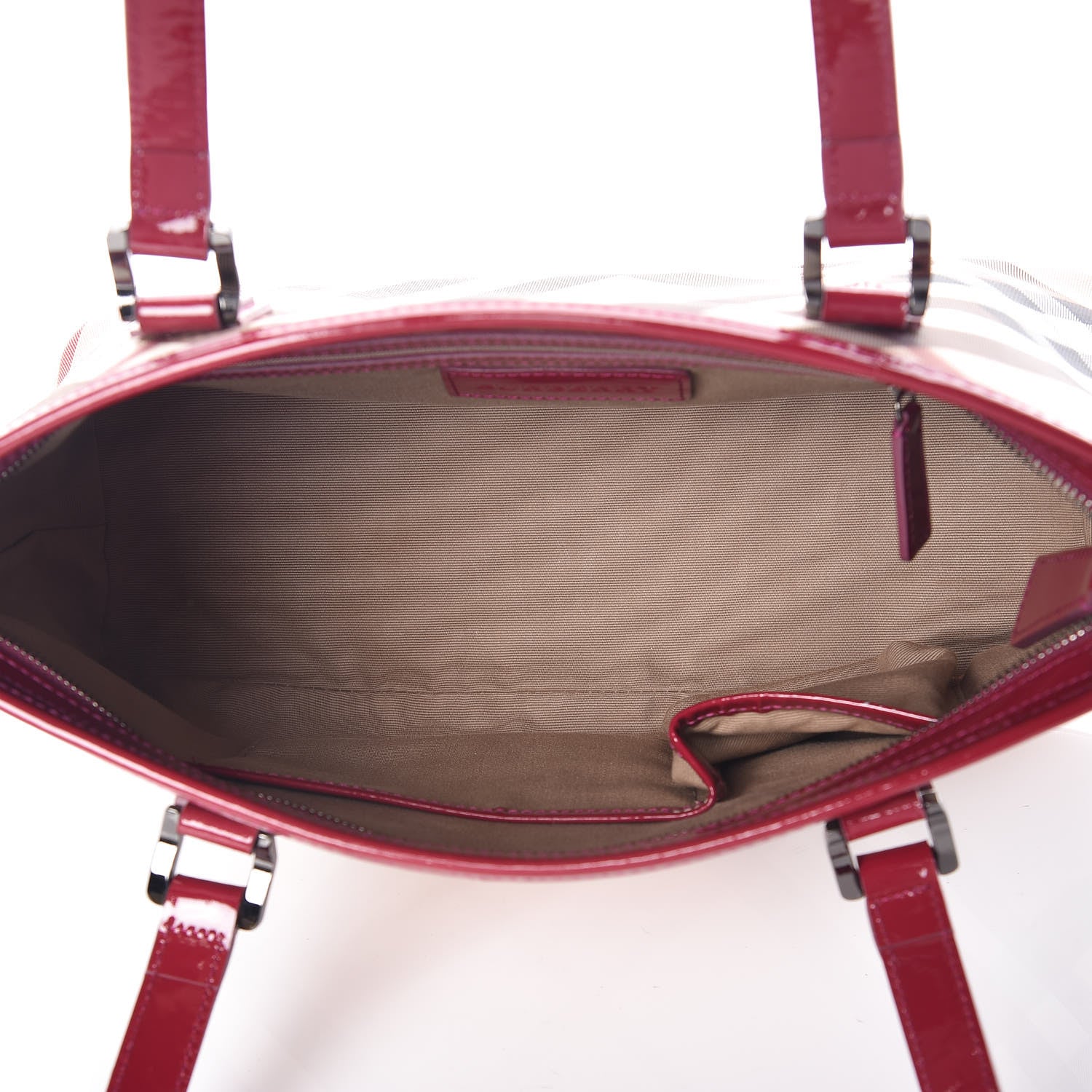 Burberry Supernova Check Regent Tote Raspberry 5 of 9