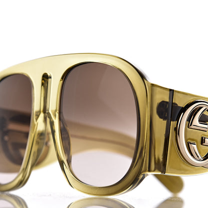 Gucci Oversized Aviator Sunglasses GG0152S Yellow 8 of 9