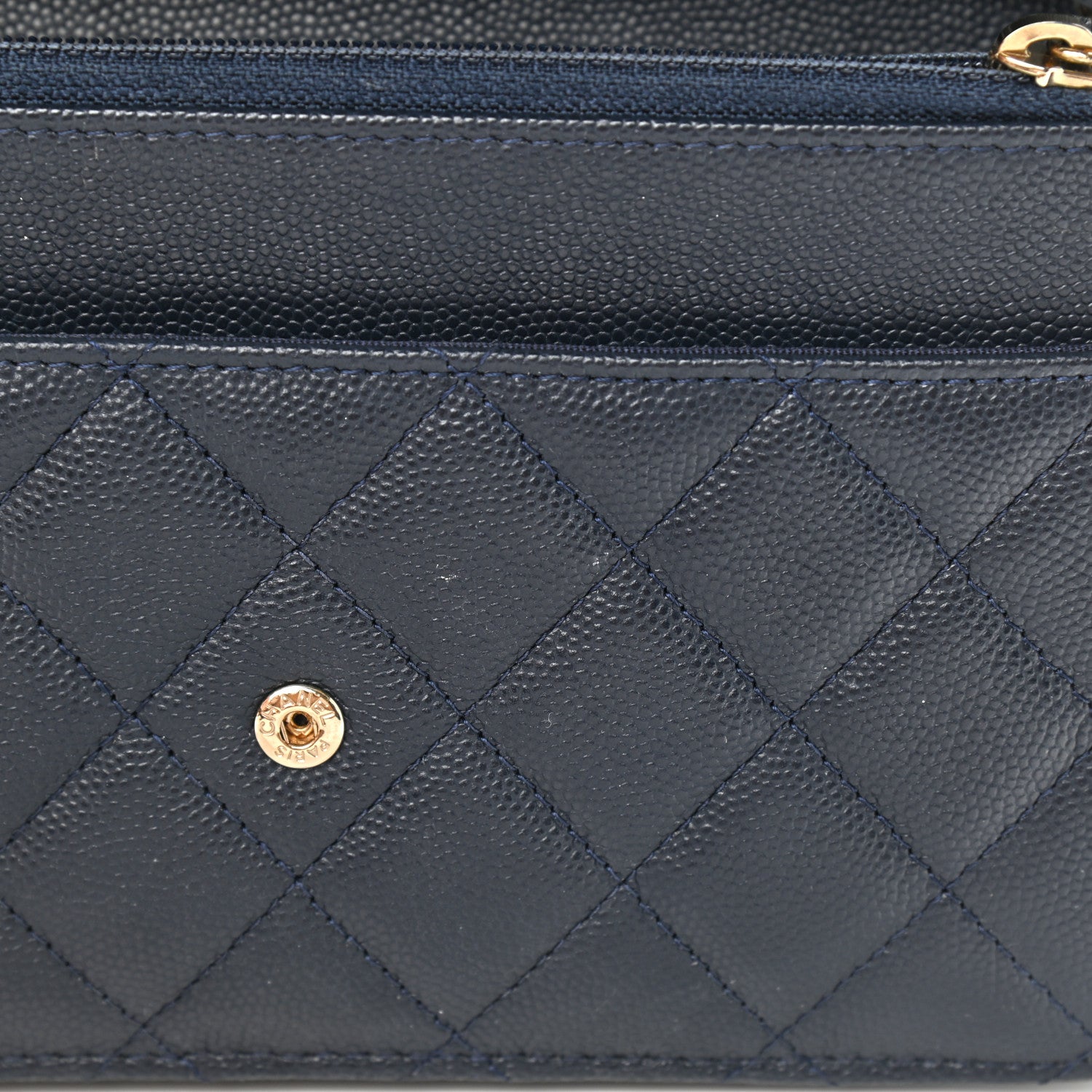 Chanel Caviar Quilted Wallet On Chain WOC Navy Blue 11 of 11