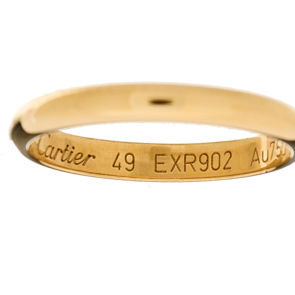 18K Yellow Gold 2.5mm 1895 Wedding Band Ring 49 5