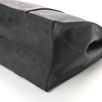 MCM Monogram Coated Canvas Tote Bag Black 9 of 9