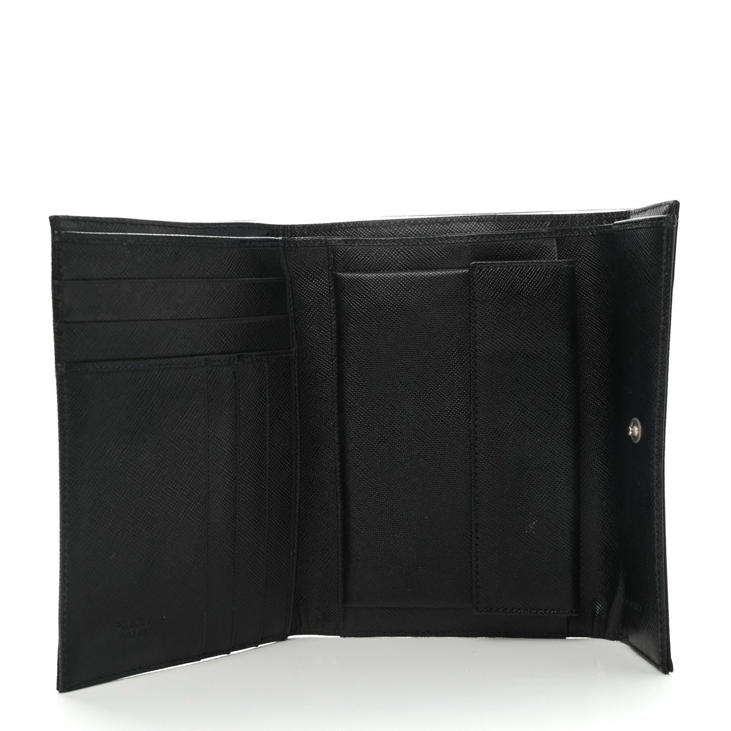 Tessuto Nylon Saffiano Wallet Black