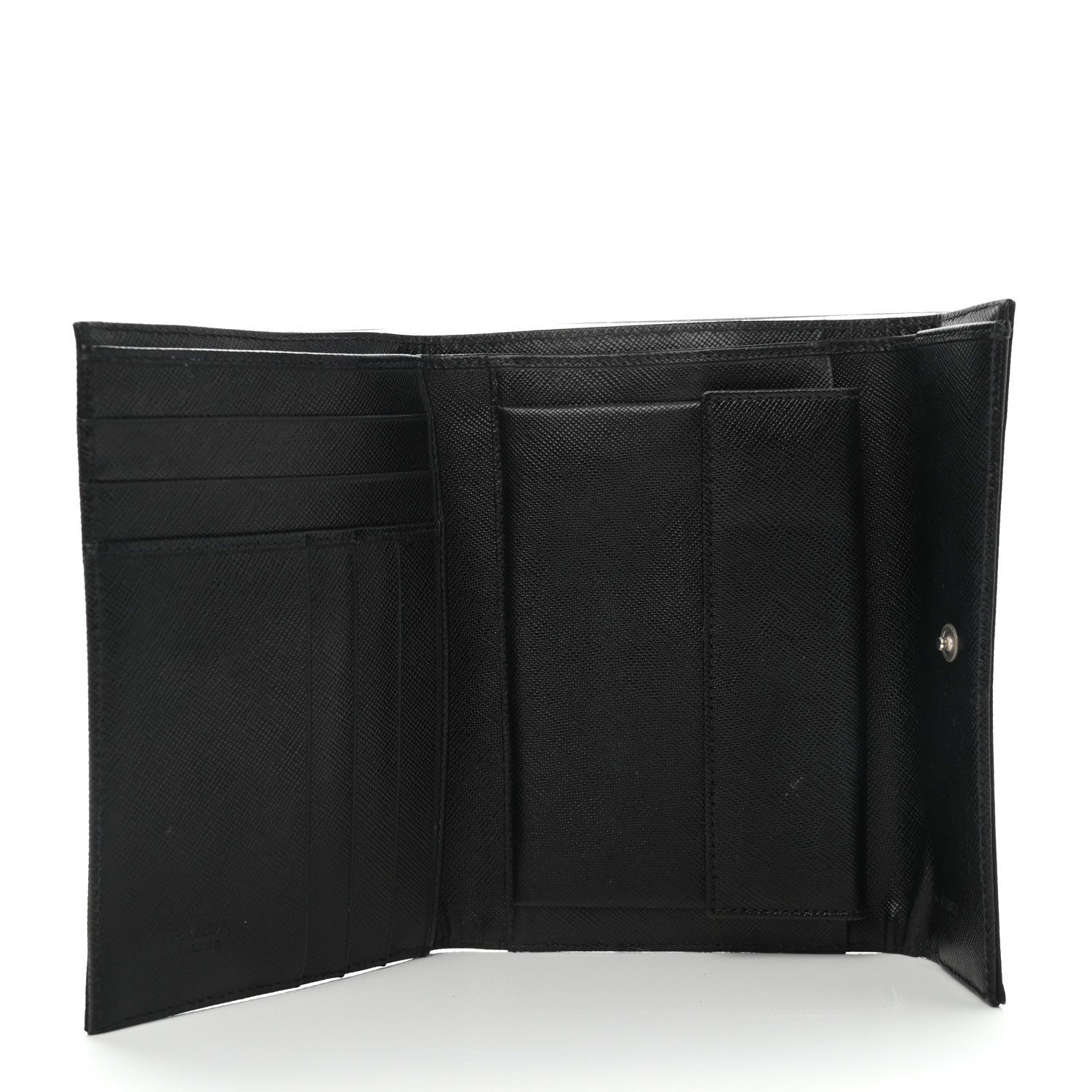 Prada Tessuto Nylon Saffiano Wallet Black 5 of 8