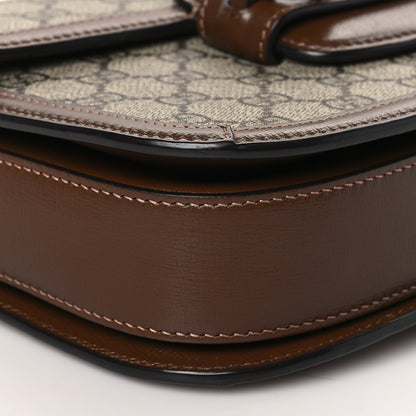 Gucci GG Supreme Monogram Horsebit 1955 Shoulder Bag Beige Brown Sugar 8 of 9