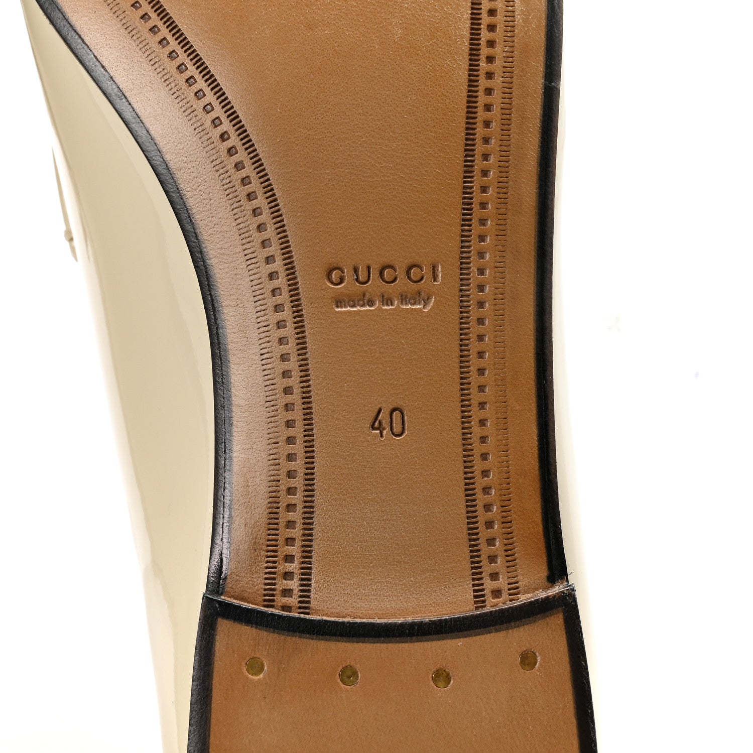 Gucci Patent Womens Jordaan Loafers 40 Mystic White 7 of 10