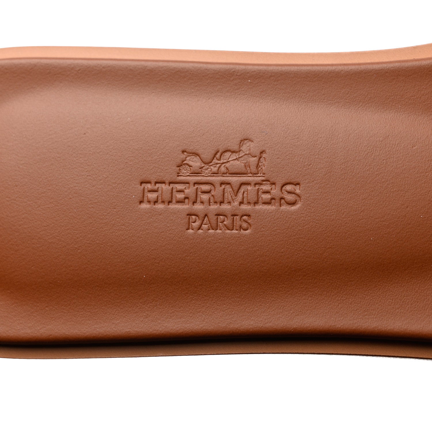 Hermes Box Calfskin Oran Sandals 37.5 Gold 7 of 8