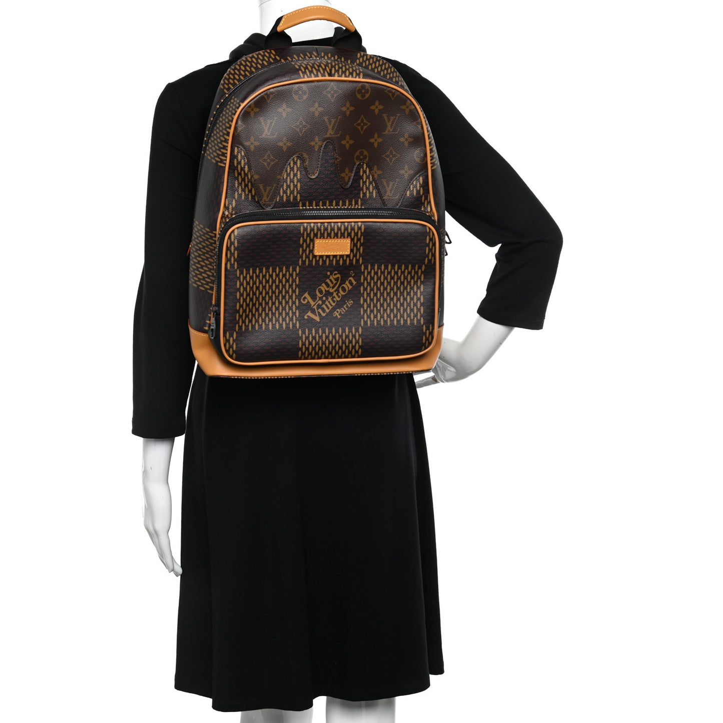 X NIGO Giant Damier Ebene Monogram Campus Backpack