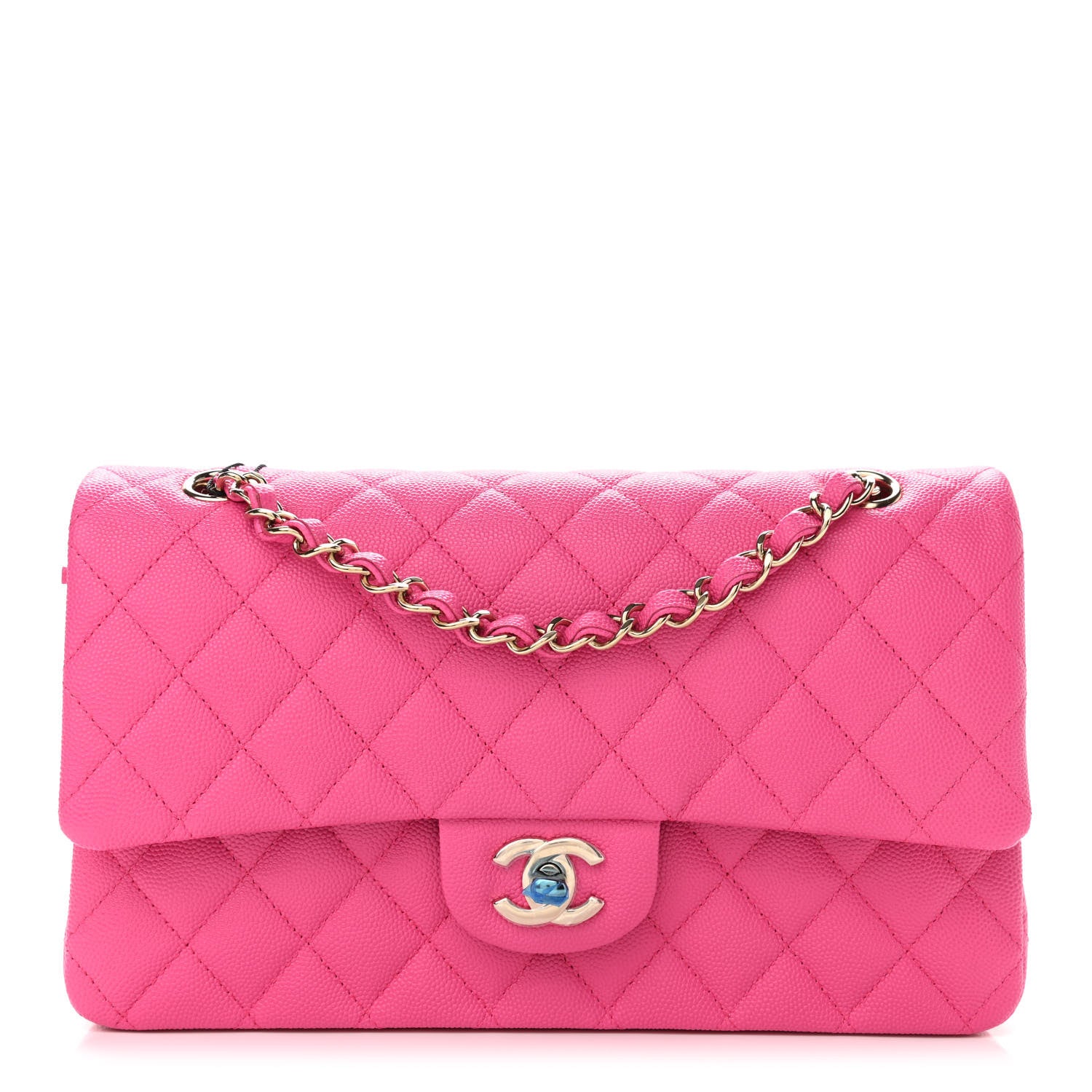 Chanel Caviar Quilted Medium Double Flap Dark Pink 1 of 9