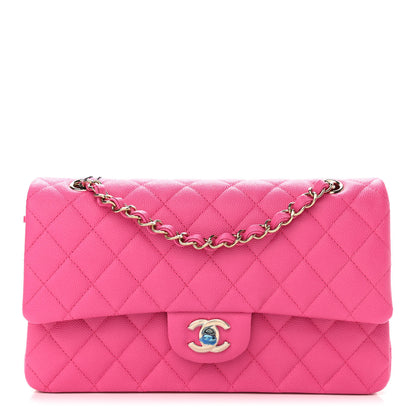 Chanel Caviar Quilted Medium Double Flap Dark Pink 1 of 9