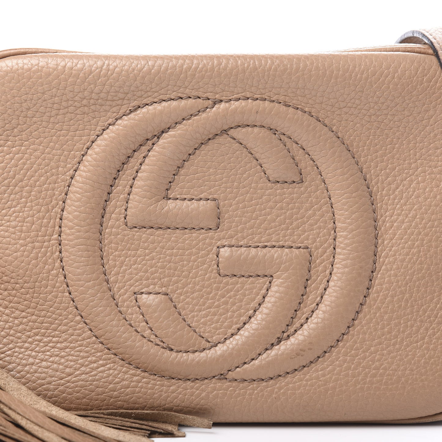 Pebbled Calfskin Small Soho Disco Bag Rose Beige