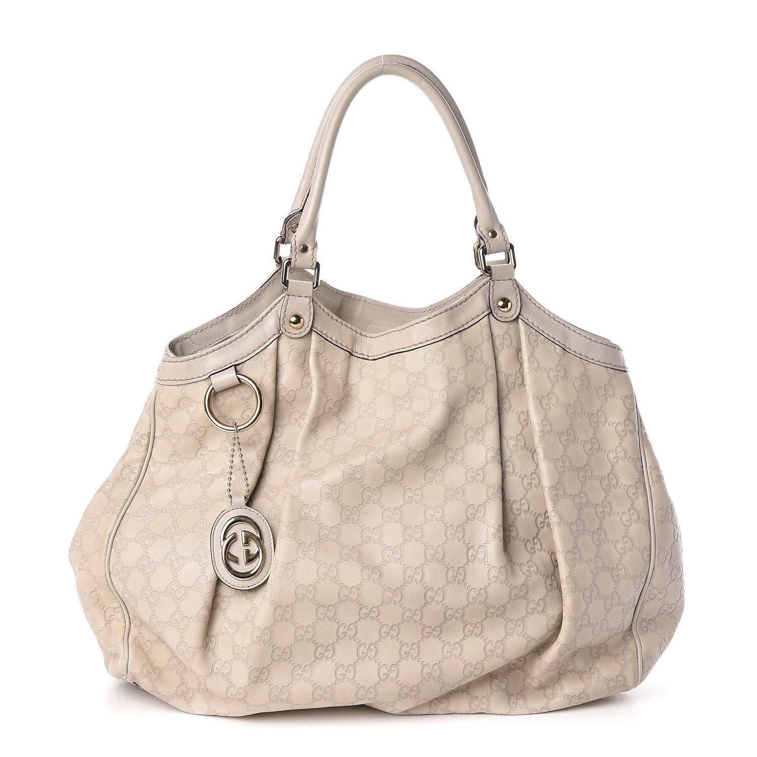 Gucci Guccissima Large Sukey Tote Mystic White 1 of 11