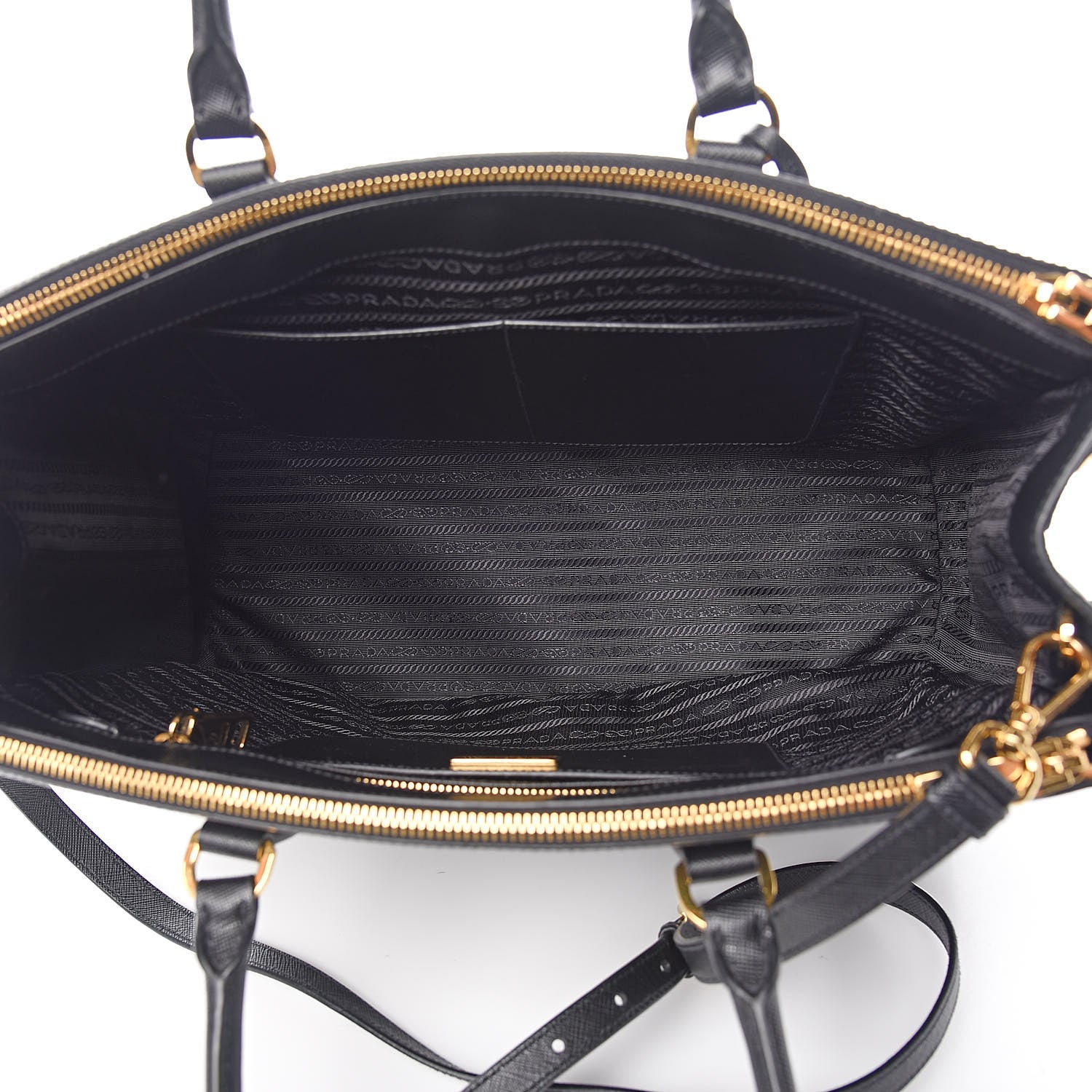 Prada Saffiano Large Galleria Double Zip Tote Black 5 of 9
