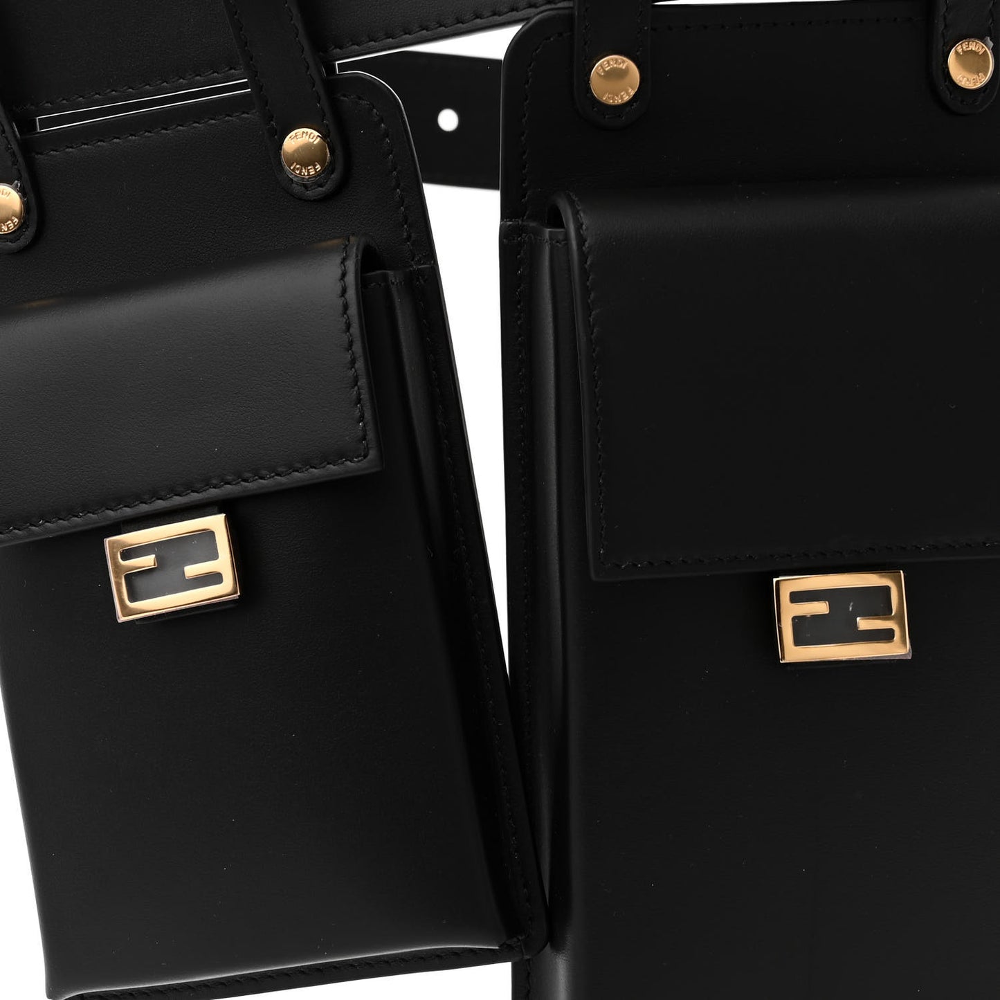 Calfskin Multi Pocket Belt Black