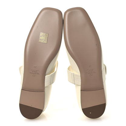 Valentino Garavani Calfskin VLogo Locker Mary Jane Ballerina Flats 39 Ivory 7 of 10