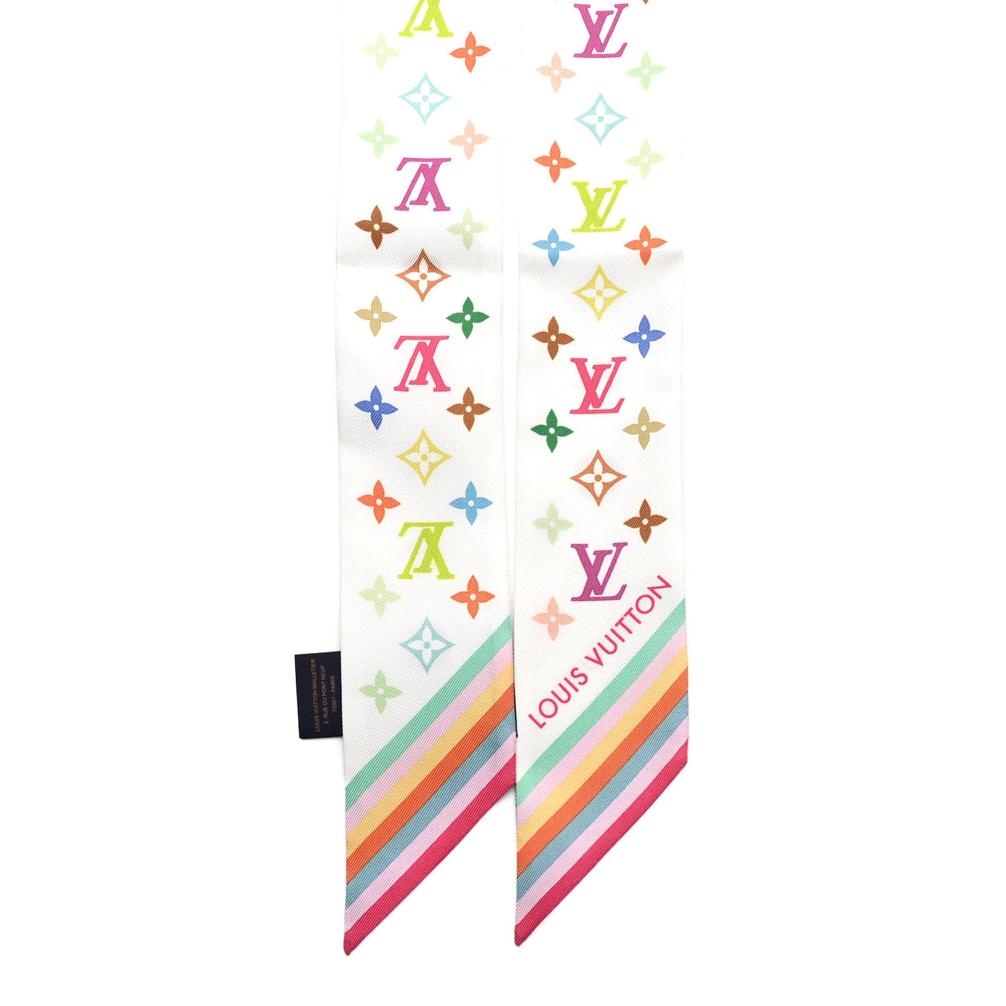 LV X TM Silk Monogram Multicolor BB Bandeau White