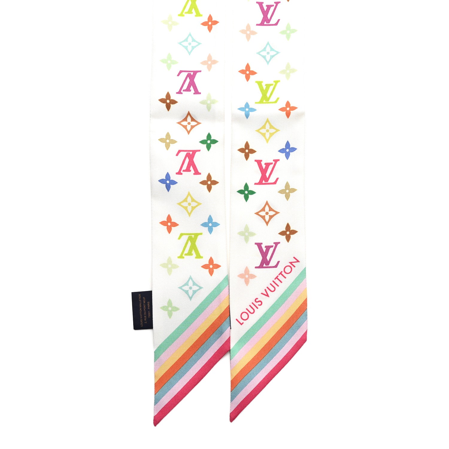 Louis Vuitton LV X TM Silk Monogram Multicolor BB Bandeau White 2 of 3