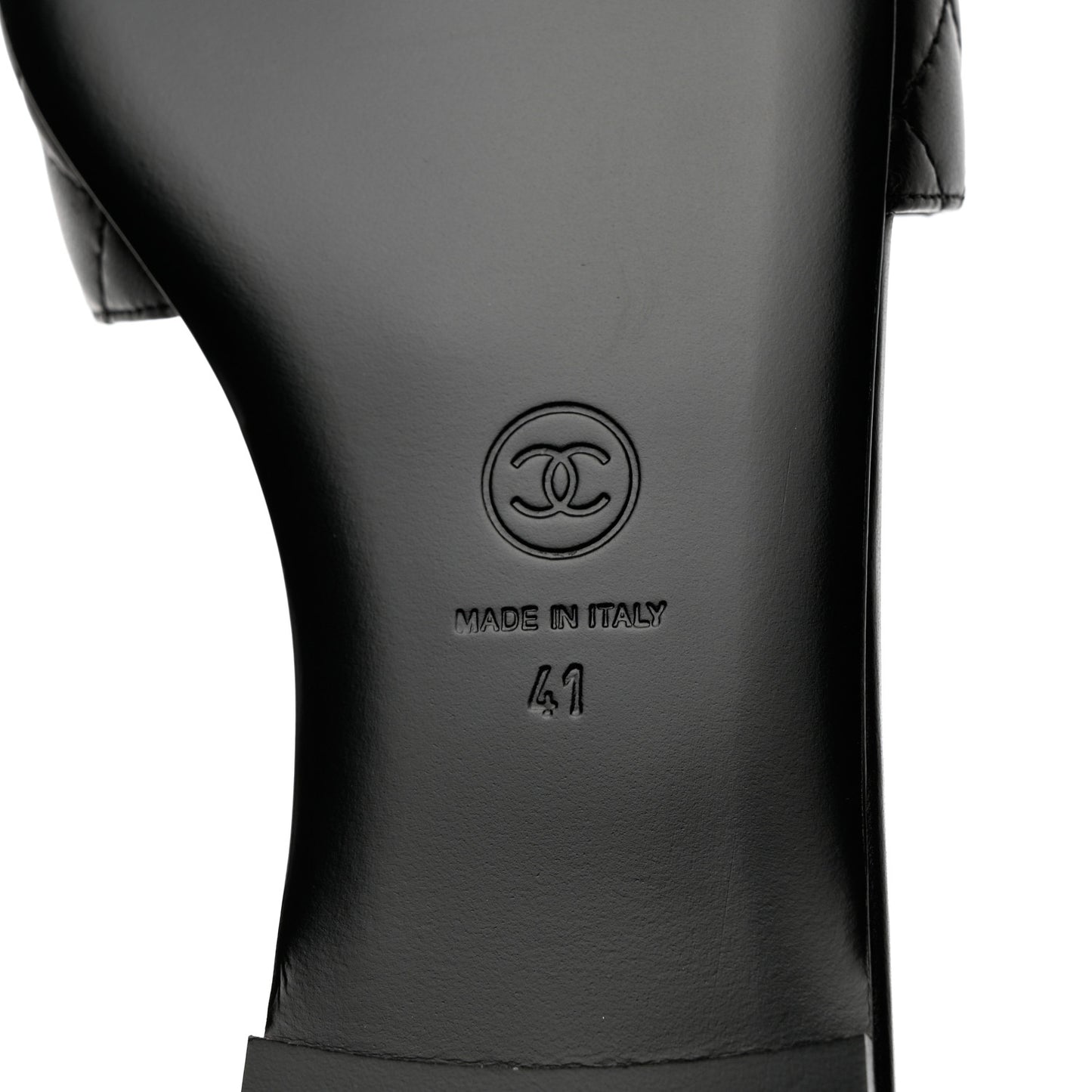 Lambskin Quilted CC Turnlock Sandals 41 Black