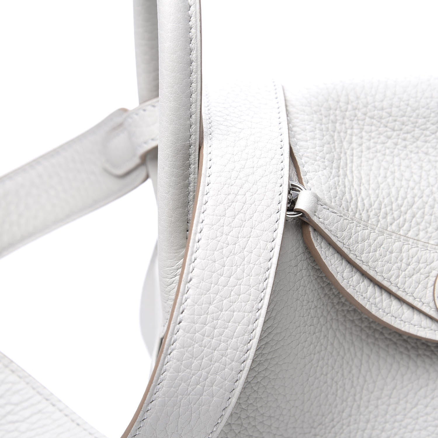 Hermes Taurillon Clemence Mini Lindy 20 Gris Perle 12 of 13