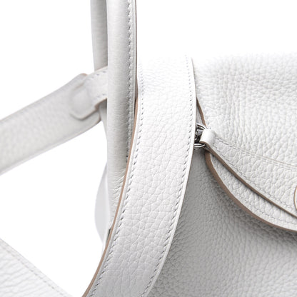 Hermes Taurillon Clemence Mini Lindy 20 Gris Perle 12 of 13