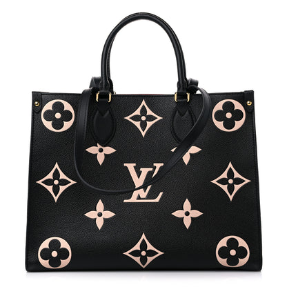 Louis Vuitton Empreinte Monogram Giant Onthego MM Black Beige 1 of 11