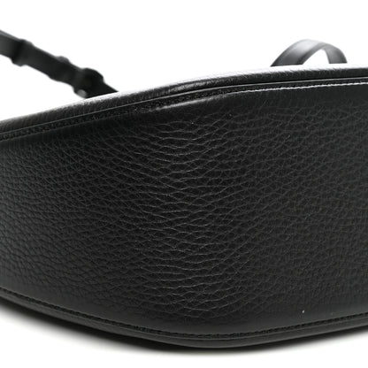Valentino Garavani Grainy Calfskin Monochrome Small Vlogo Moon Hobo Bag Black 9 of 10