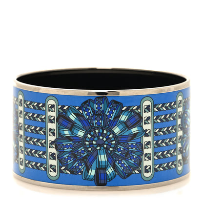 Hermes Enamel Printed Rubans de Cheval Extra Wide Bracelet 65 1 of 5