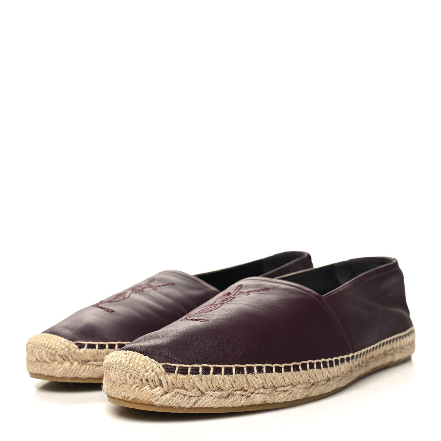 Saint Laurent Nappa Vendome Monogram Espadrilles 44 Barolo 3 of 9