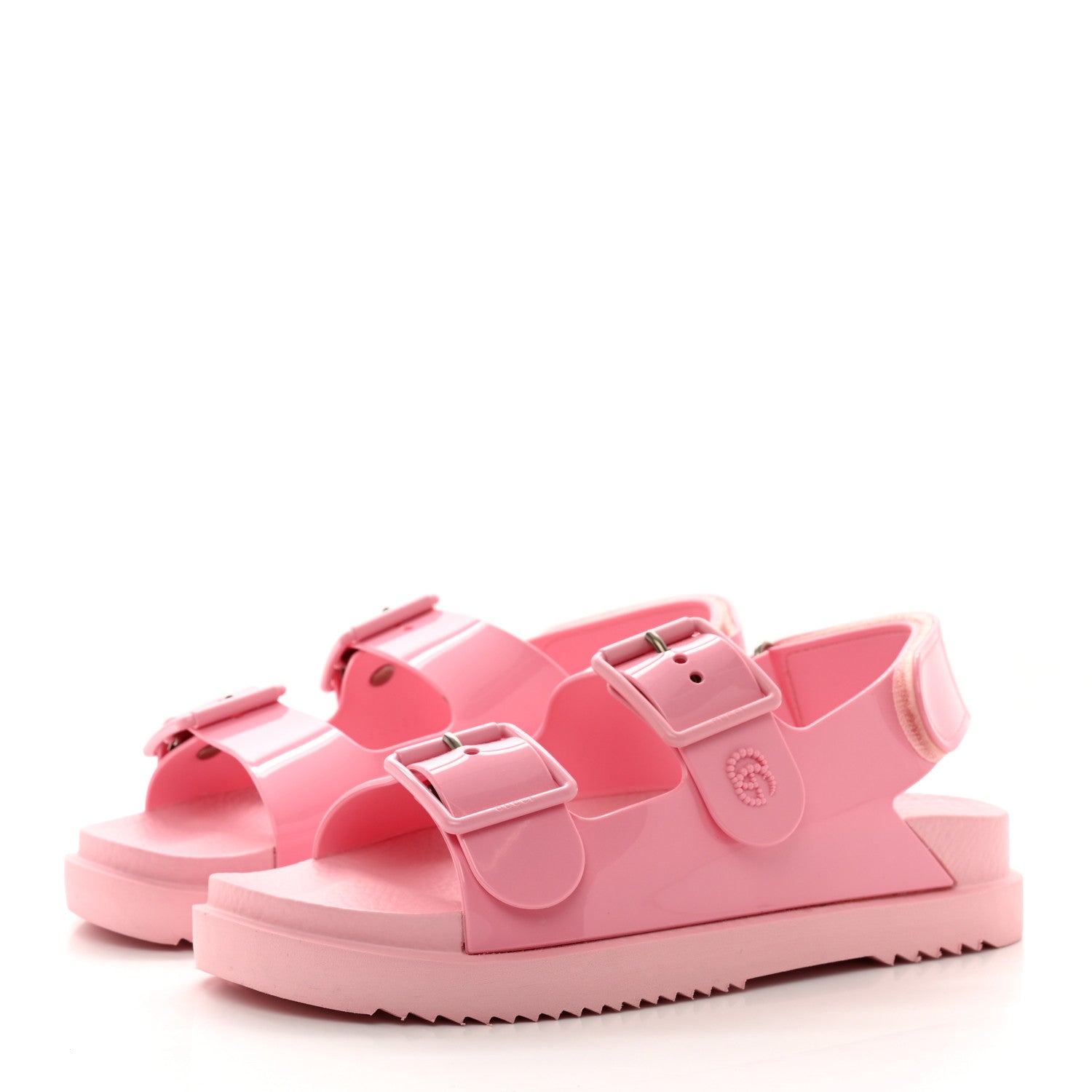 Gucci Rubber Mini Double G Womens Isla Dad Sandals 36 Wild Rose 3 of 7