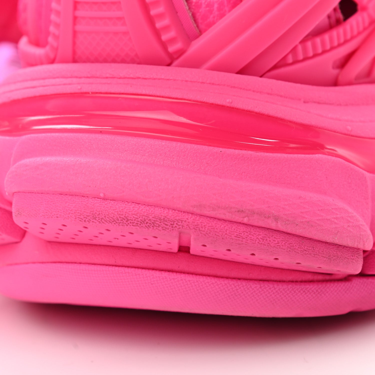 Balenciaga Rubber Mesh Monocolor Womens Track.2 Open Sneakers 36 Fluo Pink 8 of 10