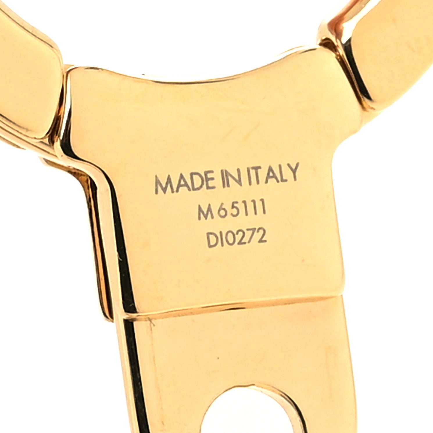 Louis Vuitton Brass Enamel Fleur De Monogram Bag Charm Chain Gold 4 of 4