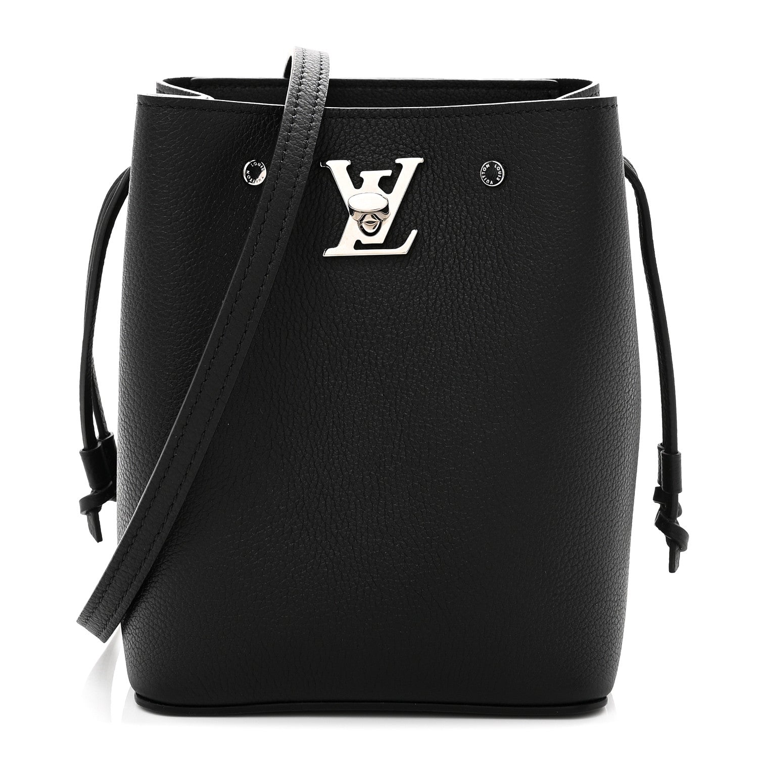 Louis Vuitton Calfskin Nano Lockme Bucket Black 1 of 10