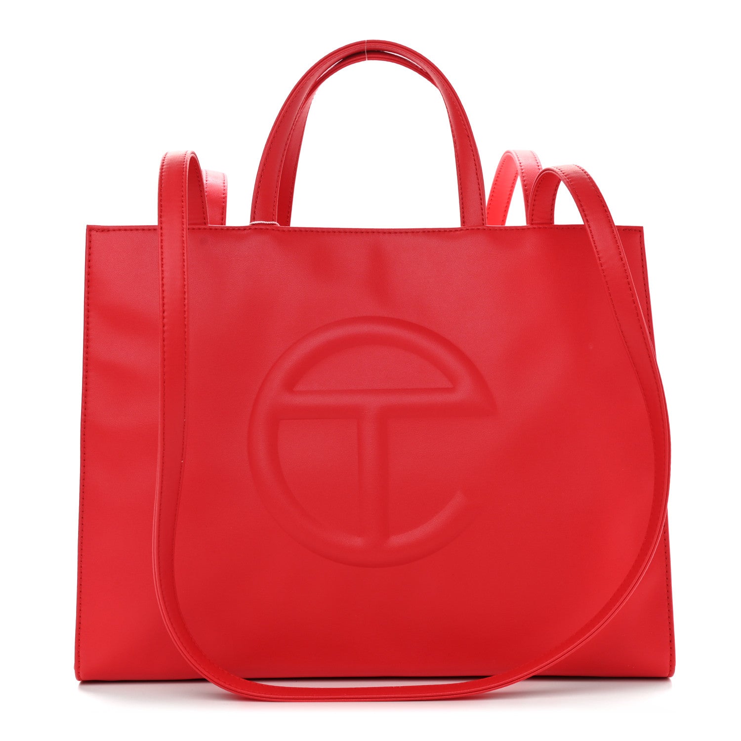 Telfar Vegan Leather Medium Shopping Bag Red 1 of 9